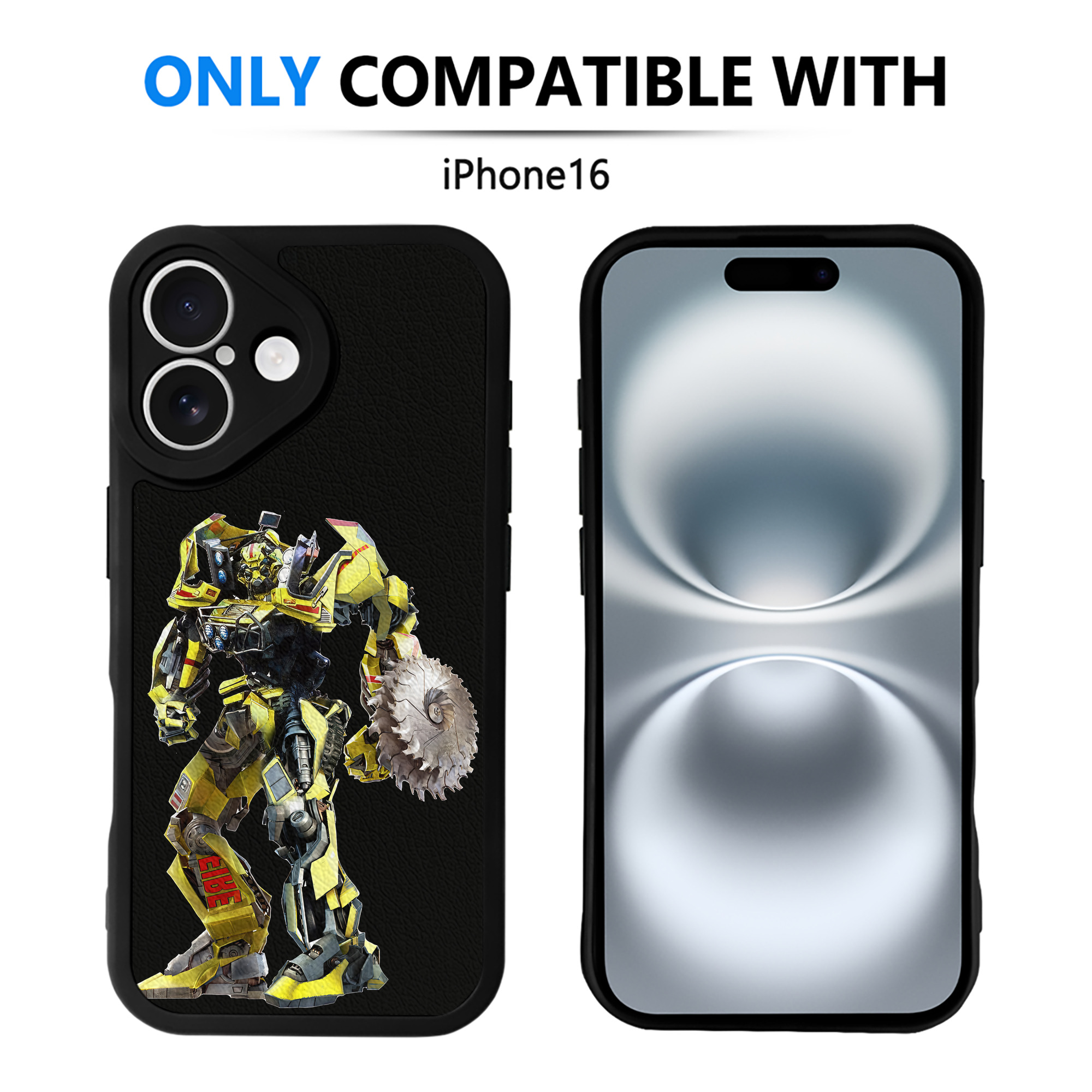 （画像用） Transformers トランスフォーマー 【iPhone 16シリーズ対応】シリコンスマホケース（レザー調） 材質：シリコン